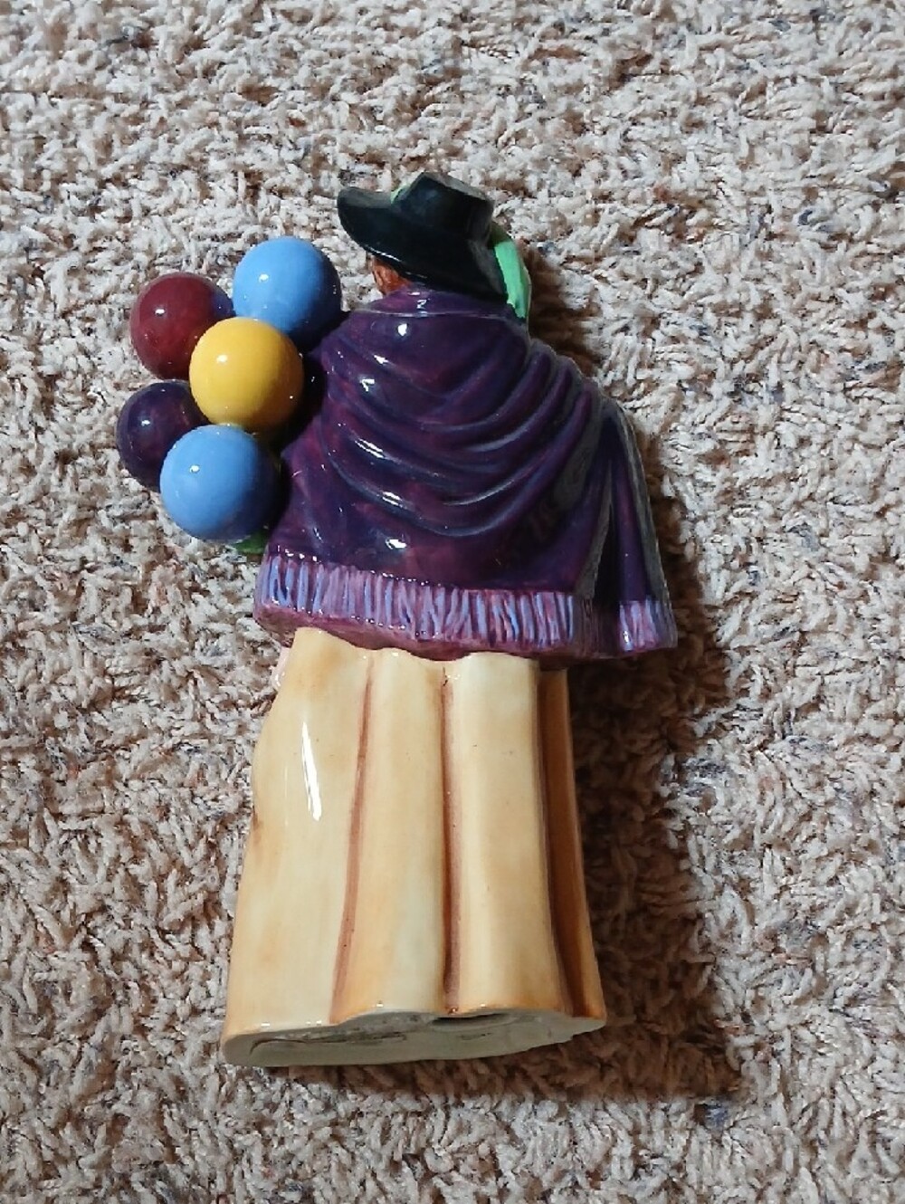 Royal Doulton Figurine with Purple Coat and Multicolor Balloons - Picture 2 of 5